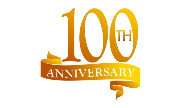 Κορδέλα επέτειο 100 χρόνων — Διανυσματικό Αρχείο