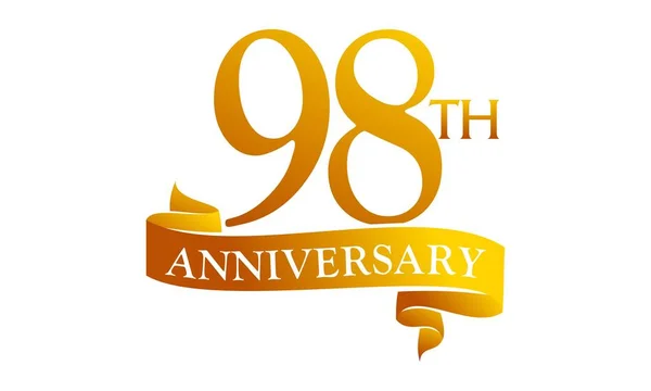98 jaar lint verjaardag — Stockvector