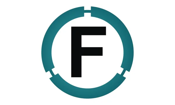 Moderní ikona řešení písmeno F — Stockový vektor