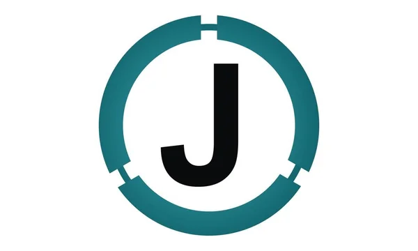 Moderne Symbollösung Buchstabe j — Stockvektor