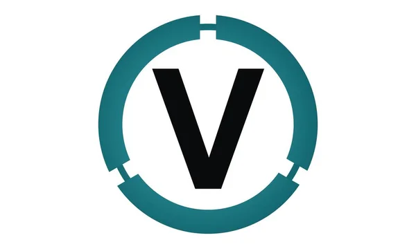 Moderne icoon oplossing Letter V — Stockvector