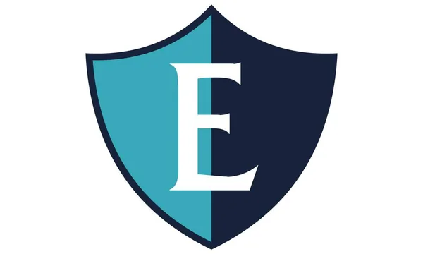 Moderne Shield Letter E — Stockvector