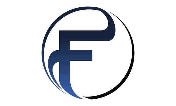 Modern lösning bokstaven F Ff — Stock vektor
