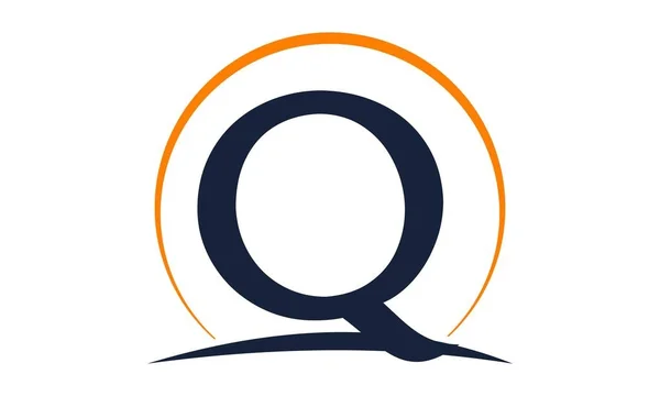 Nowoczesne rozwiązanie litery Q — Wektor stockowy