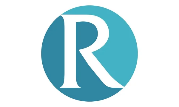 Modern megoldás R betű — Stock Vector