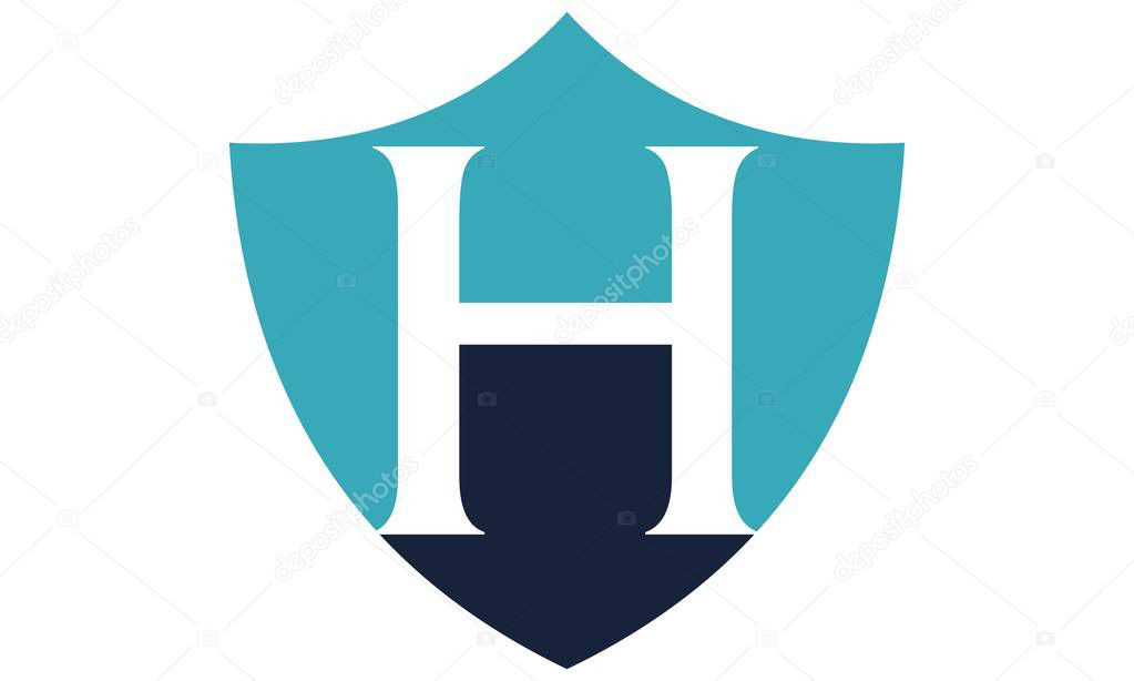 Modern Shield Letter H