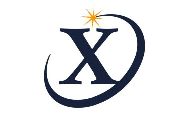 Modern çözüm mektup Xvector, harf, simge, iş, sermaye,