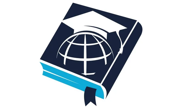 Всемирный вектор дизайна логотипа образования — стоковый вектор
