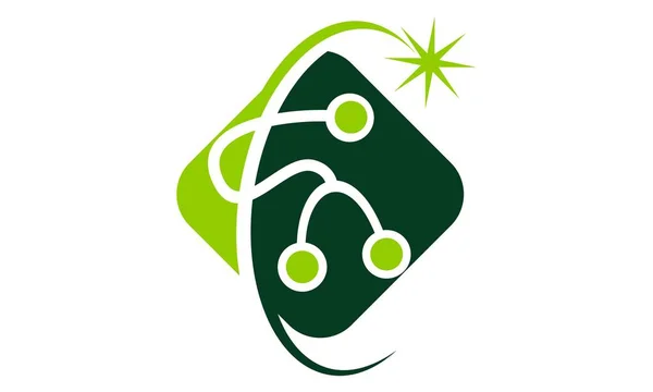 Health Solution Logo Design Template Vector — Stock Vector