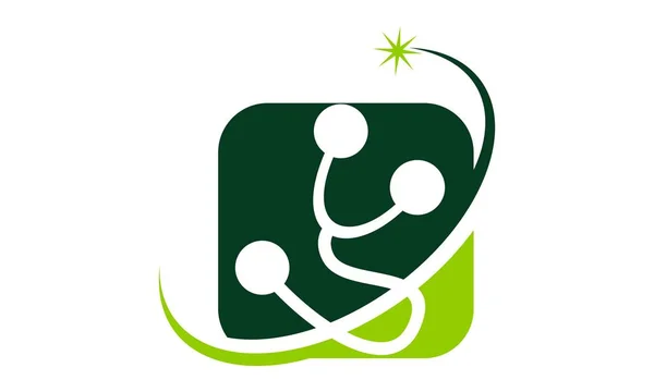 Health Solution Logo Design Template Vector — Stock Vector