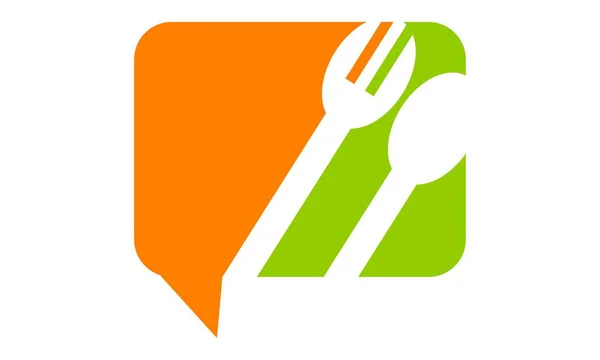 Avaliação Restaurante Logo Design Template Vector —  Vetores de Stock