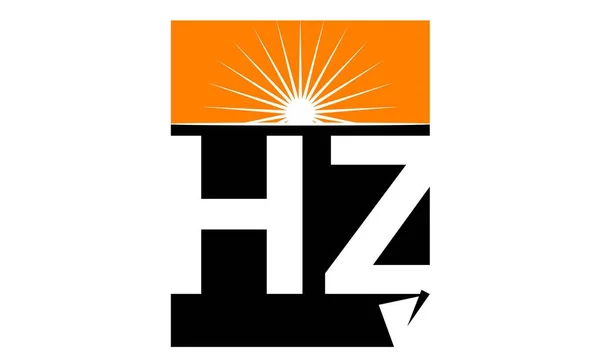Letter HZ Solution Modern — Stock Vector