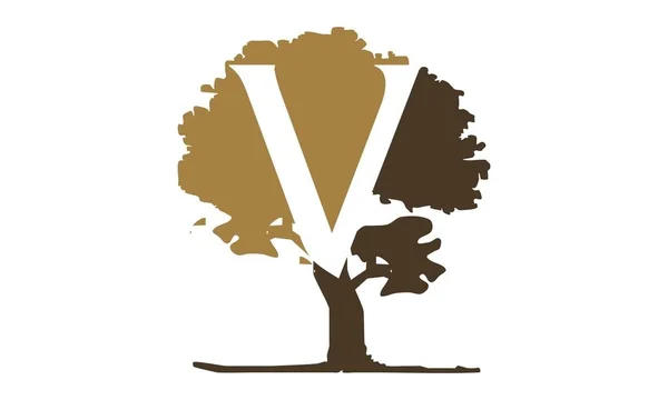 Drzewo literę V — Wektor stockowy