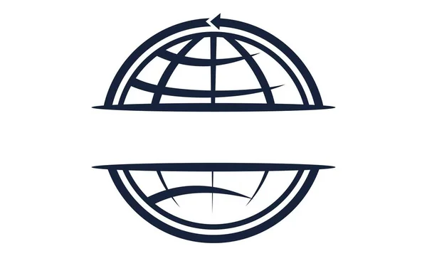 Мировой вектор шаблона логотипа — стоковый вектор