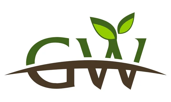 Επιστολή Gw σύγχρονη λογότυπο — Διανυσματικό Αρχείο