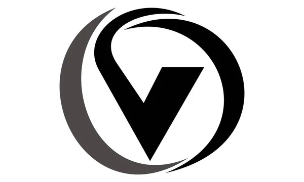 Lettera V Emblema — Vettoriale Stock