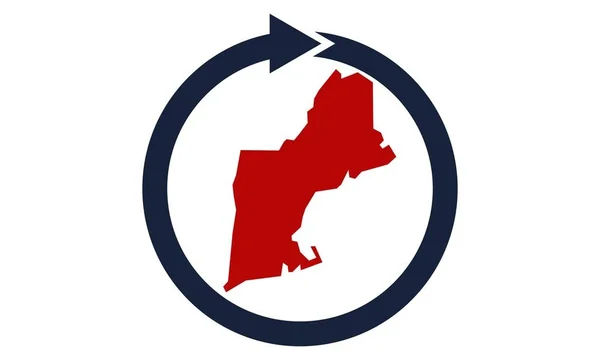 New England utazás — Stock Vector