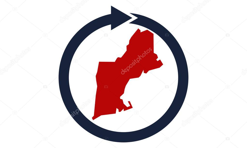 New England Traveling Logo Design Template Vector