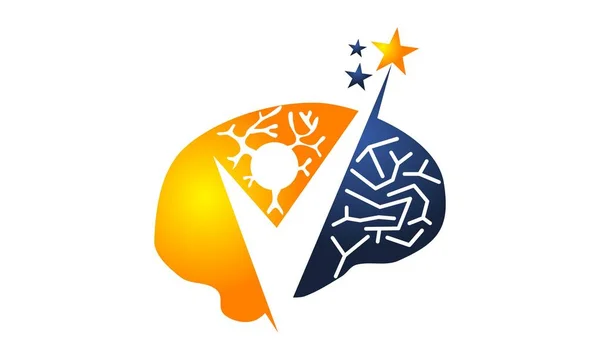 Neurovetenskap Logo Design mall vektor — Stock vektor