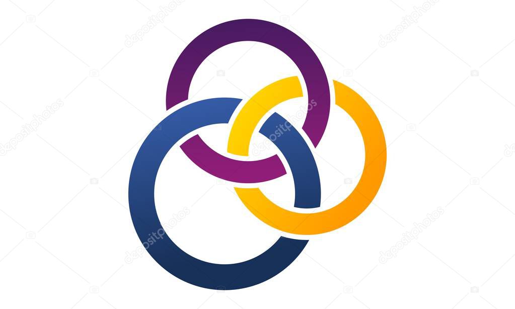 Circle Link Connection Logo Design Template Vector