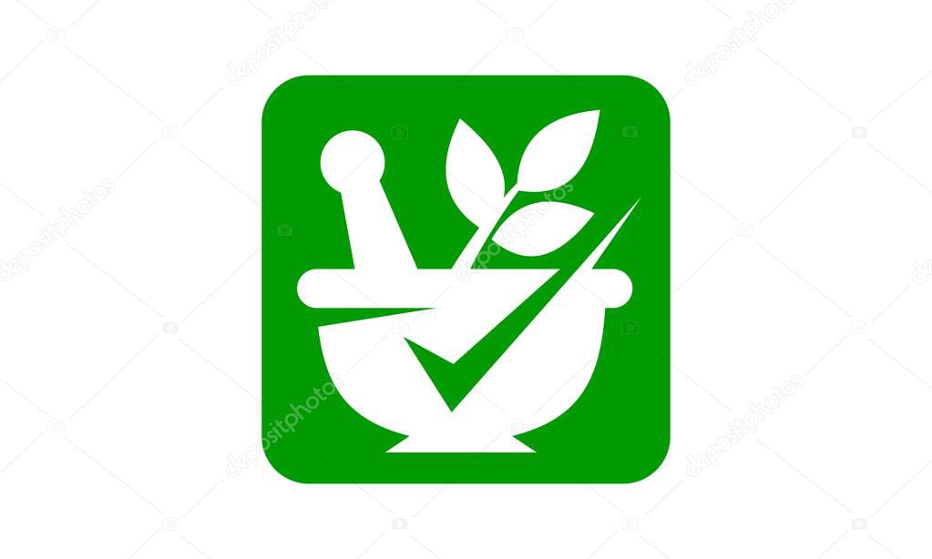 Pharmacy Bowl Logo Design Template Vector