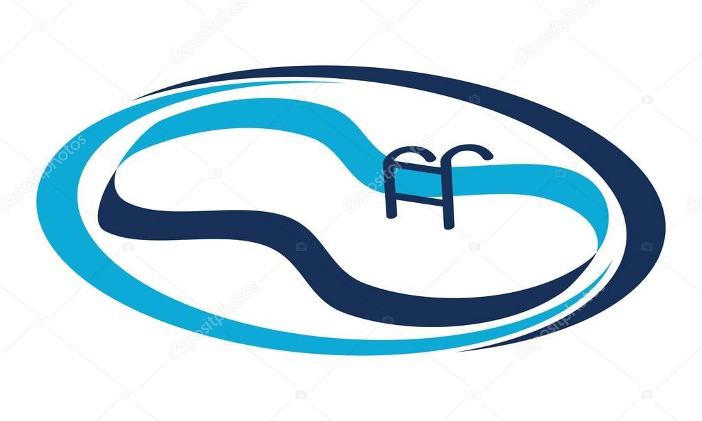 Pool Restoration Service Logo Design Template Vector