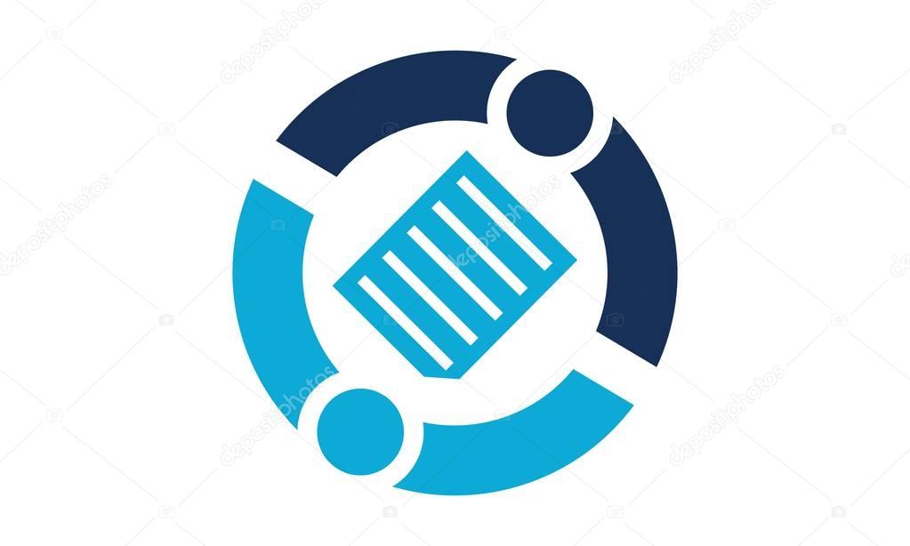 Document Sharing Logo Design Template Vector
