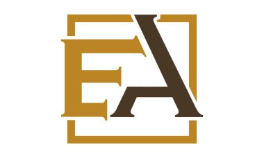 Mektup Ea Logo tasarım şablonu vektör