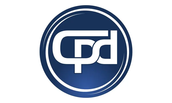 Carta CPD Logo Design Template Vector — Vetor de Stock