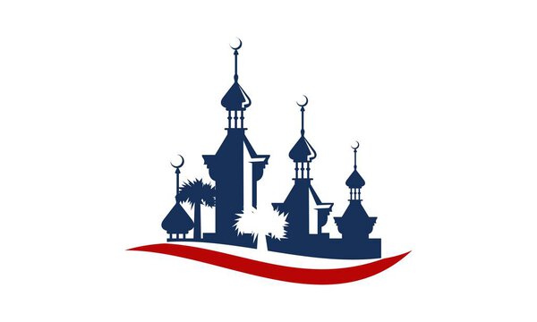 Mosque Logo Design Template Vector
