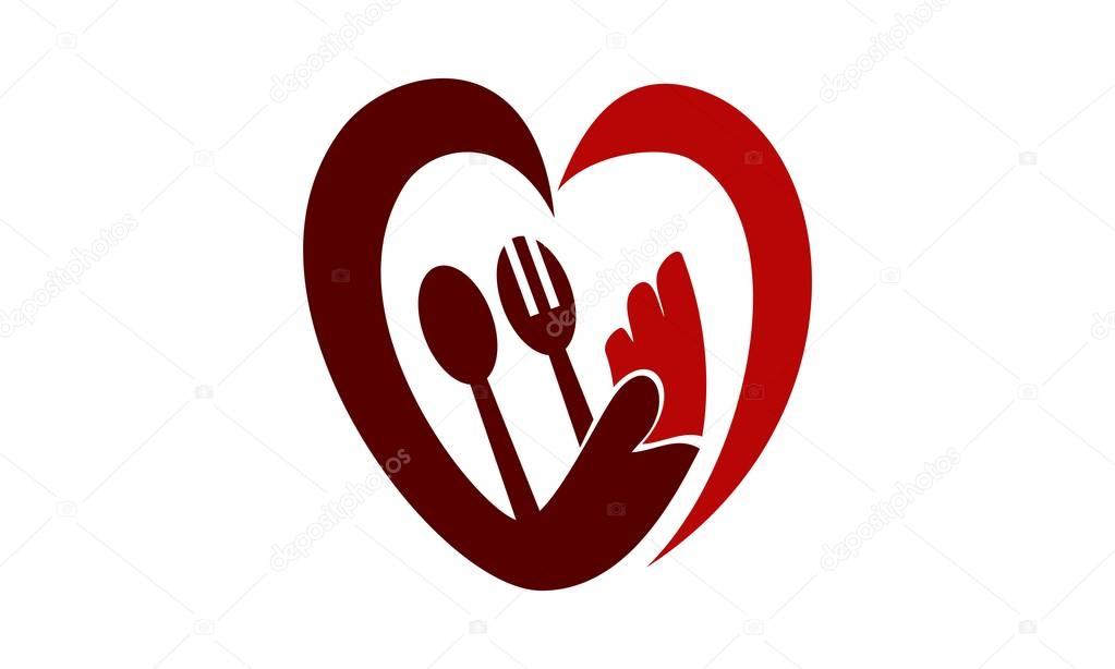 Serve With Love Logo Design Template Vector
