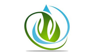 Su ve yaprak vektör