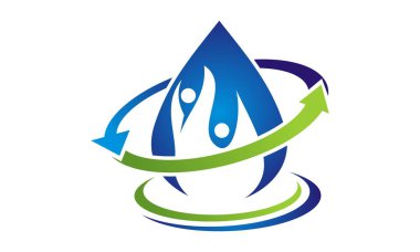 Hidro sağlıklı Logo tasarım şablonu vektör