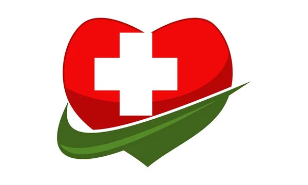 Modèle de conception de logo de coeur médical vecteur — Image vectorielle