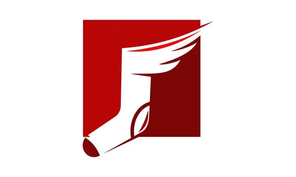 Modèle de conception de logo d'aile de chaussette vecteur — Image vectorielle