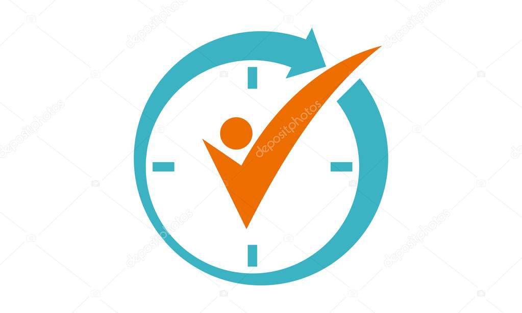 Time Management Logo Design Template Vector