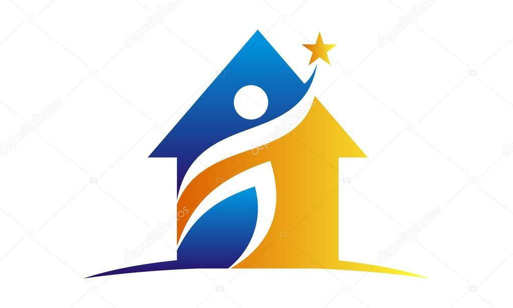 Home Success Life Logo Design Template Vector