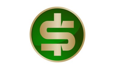 Dolar simgesi Logo tasarım şablonu vektör