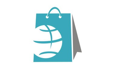 Shop Online Logo tasarım şablonu vektör