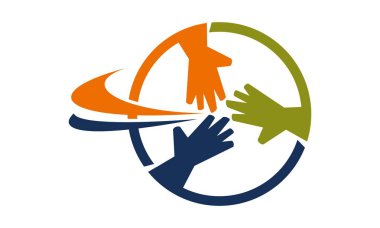Takım çalışması iş Logo tasarım şablonu vektör