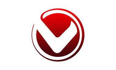 V harfi logo tasarım şablonu vektörü