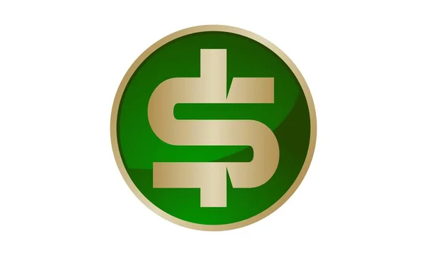 Vector de plantilla de diseño de logotipo Dollar Icon — Archivo Imágenes Vectoriales