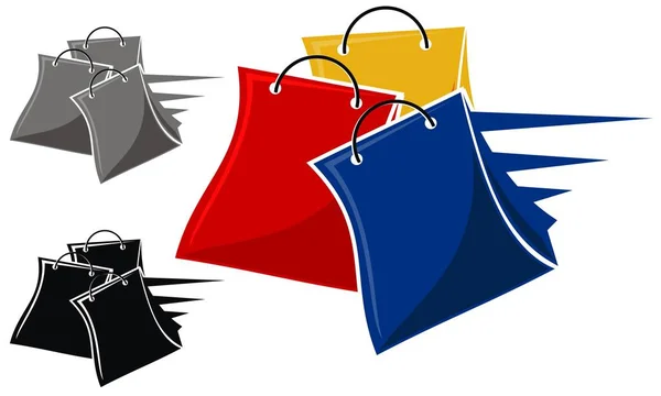 Shop online logo design template vektor — Stockvektor