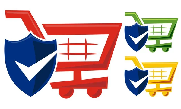 Shop Online Logo tasarım şablonu vektör — Stok Vektör