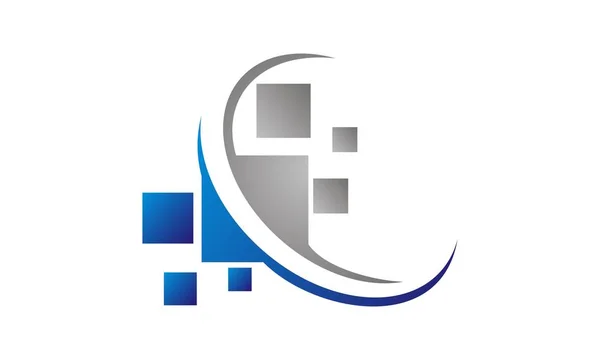 Digitaler Technologie Logo Design Template Vektor — Stockvektor