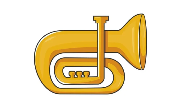 Туба музичний інструмент — стоковий вектор