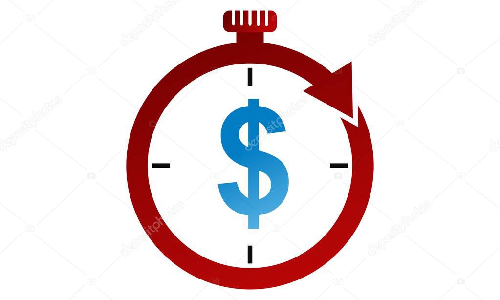 Time is money Logo Design Template Vector