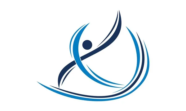 Fizyoterapi tedavisi Logo tasarım şablonu vektör