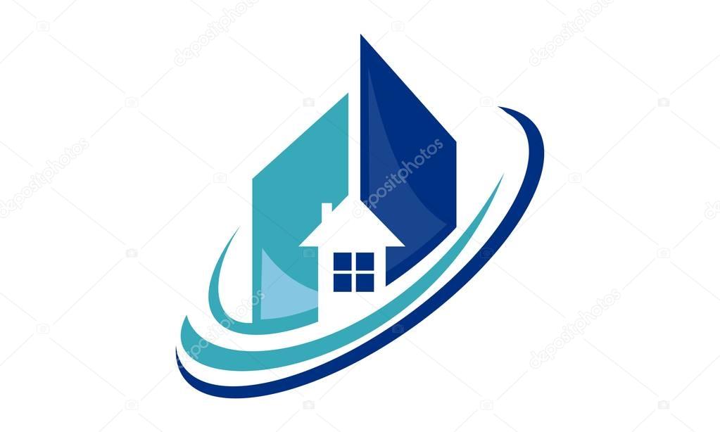 Real Estate Company Logo Design Template Vector