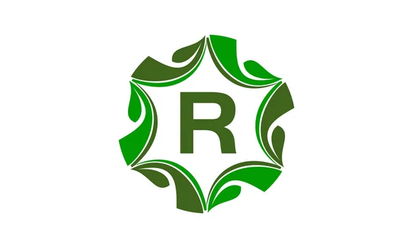 Centrum řešení projektu Zelená počáteční R — Stockový vektor